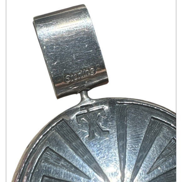 Vintage Sterling Silver Native American Hopi Man in Maze Pendant 2.25” - Picture 4 of 5